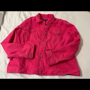 Pink denim jacket
